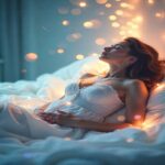 Representação da reencarnação em lares difíceis com luz espiritual surgindo