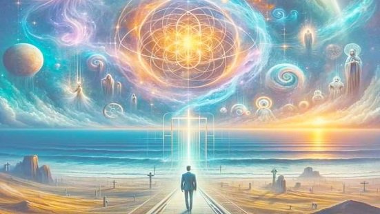 Práticas espirituais: conexões neurais e espirituais, estilo realista e inspirador