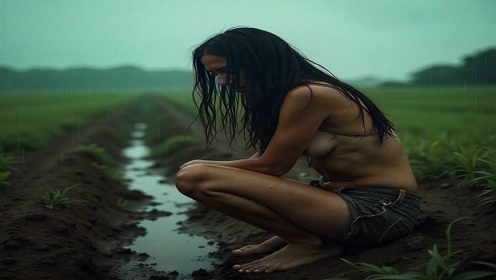 Uma pessoa em sofrimento, simbolizando provas e expiações no espiritismo.