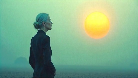 Saudades espirituais : Uma mulher contemplando o sol